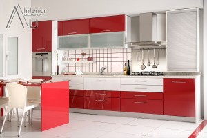 Mẫu tủ bếp acrylic hiện đại