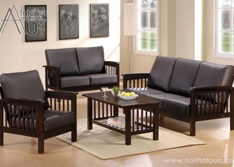 sofa gỗ óc chó
