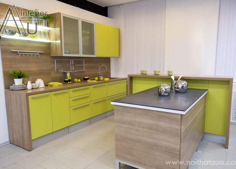 thi công tủ bếp gỗ công nghiệp